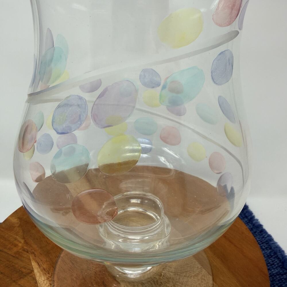 VTG PARTYLITE P7085 Jardiniere Hurricane Footed Glass Candle Holder Vase Retired - Picture 5 of 6
